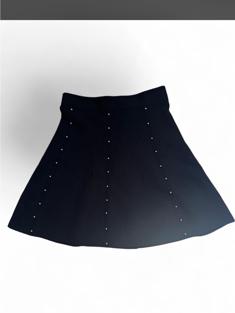 Zara Black A-Line Skirt with Silver Studs